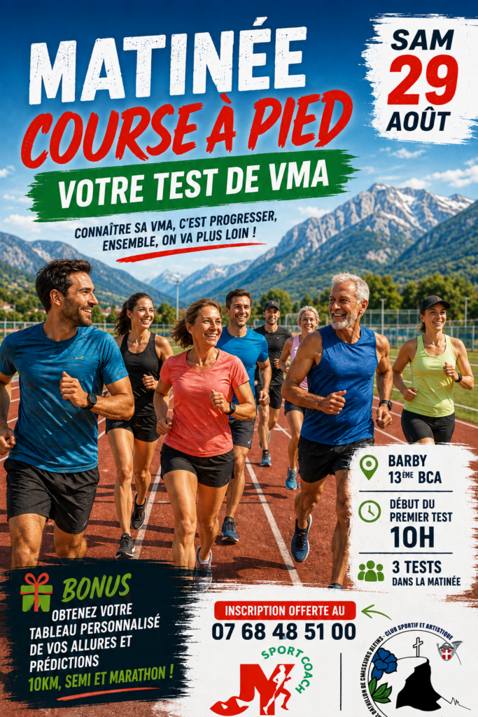 TEST VMA RUNNING COURSE A PIED TRAIL SPORTIF CHAMBERY JYSPORTCOACH YOUNESSE JAOUAB